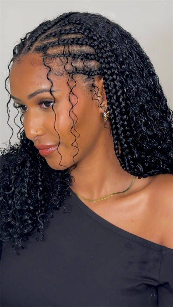 Cornrows Boho Weave